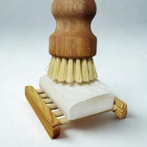 Natural Dish Bar Trio – Soap, Brush & Holder
